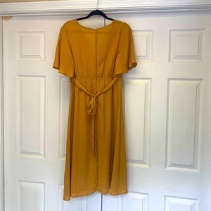 Midi Mustard- Colored Dress